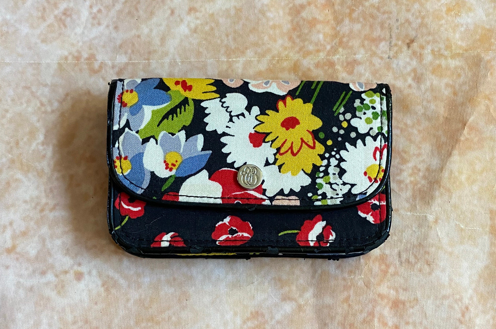 Cartera Vera Bradley Cartera Vera Bradley Poppy Fields Monedero de cambio Vera Bradley Monedero de cambio Poppy Fields Cartera de identificacion floral Vera Bradley Etsy Mexico