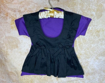 Vintage Dress Shape Clothespin Bag, Black and Blue, Pixie Enterprises