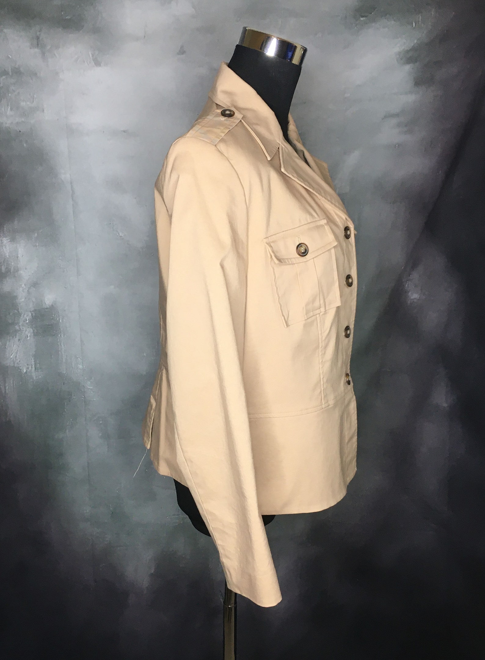 Vintage Khaki Jean Jacket Militrary Style Apostrophe Luxury - Etsy