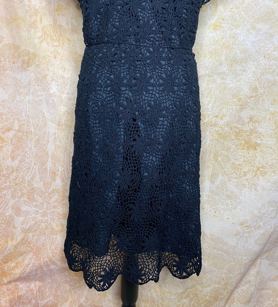 Vintage Black Lace Midi Dress, Summer Black Lace … - image 6