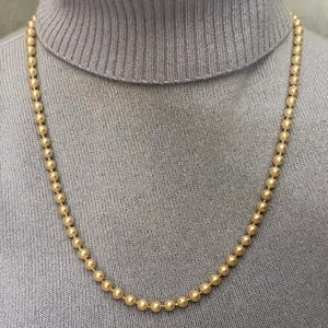 Vintage Glass Pearl Necklace, 50&#39;s Pearl Necklace, Knotted Pearl Necklace, Pearl Necklace with Silver Filigree Clasp, 26 Inch Pearl Necklace
