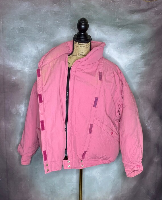 80's Woolrich Woman Pink Down Puffer Jacket, Large - image 4