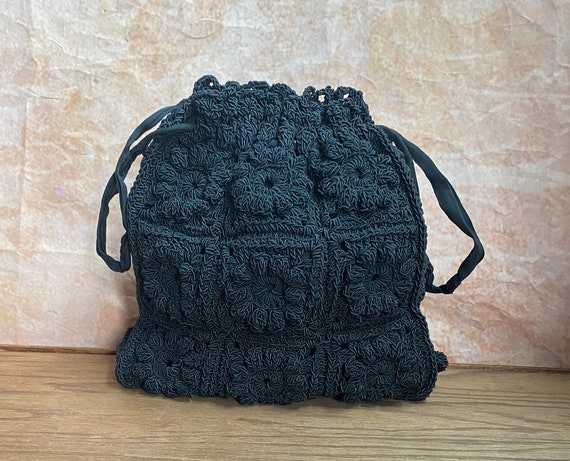 Crochet drawstring bag Gem