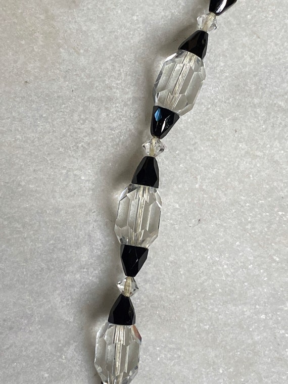 30's Art Deco Glass Bead Necklace, Vintage Glass … - image 3