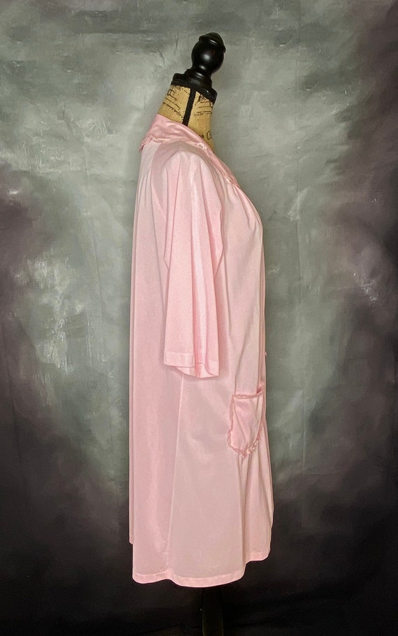 70's Vintage Womens Robe, Vintage Housecoat, Pink… - image 4