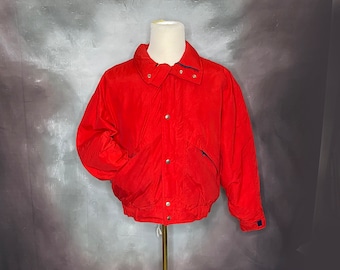 80's Red Woolrich Down Puffer Jacket, Large