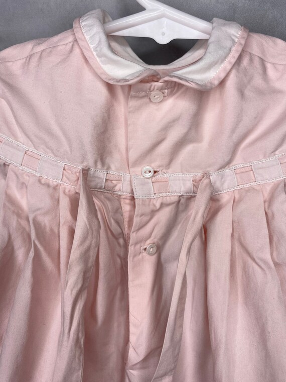50's Vintage Baby Dress, Vintage Pink Cotton Baby Dress, Short Sleeve Baby Dress, Sax Fifth Avenue Baby, 6 months, 9 Months, 12 Months View 6