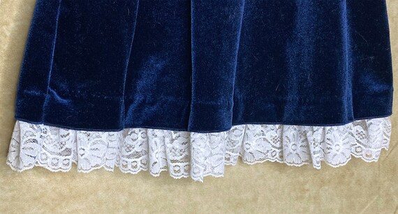 90s Blue Velvet Toddler's Dress, Allison Ann, 18 … - image 4