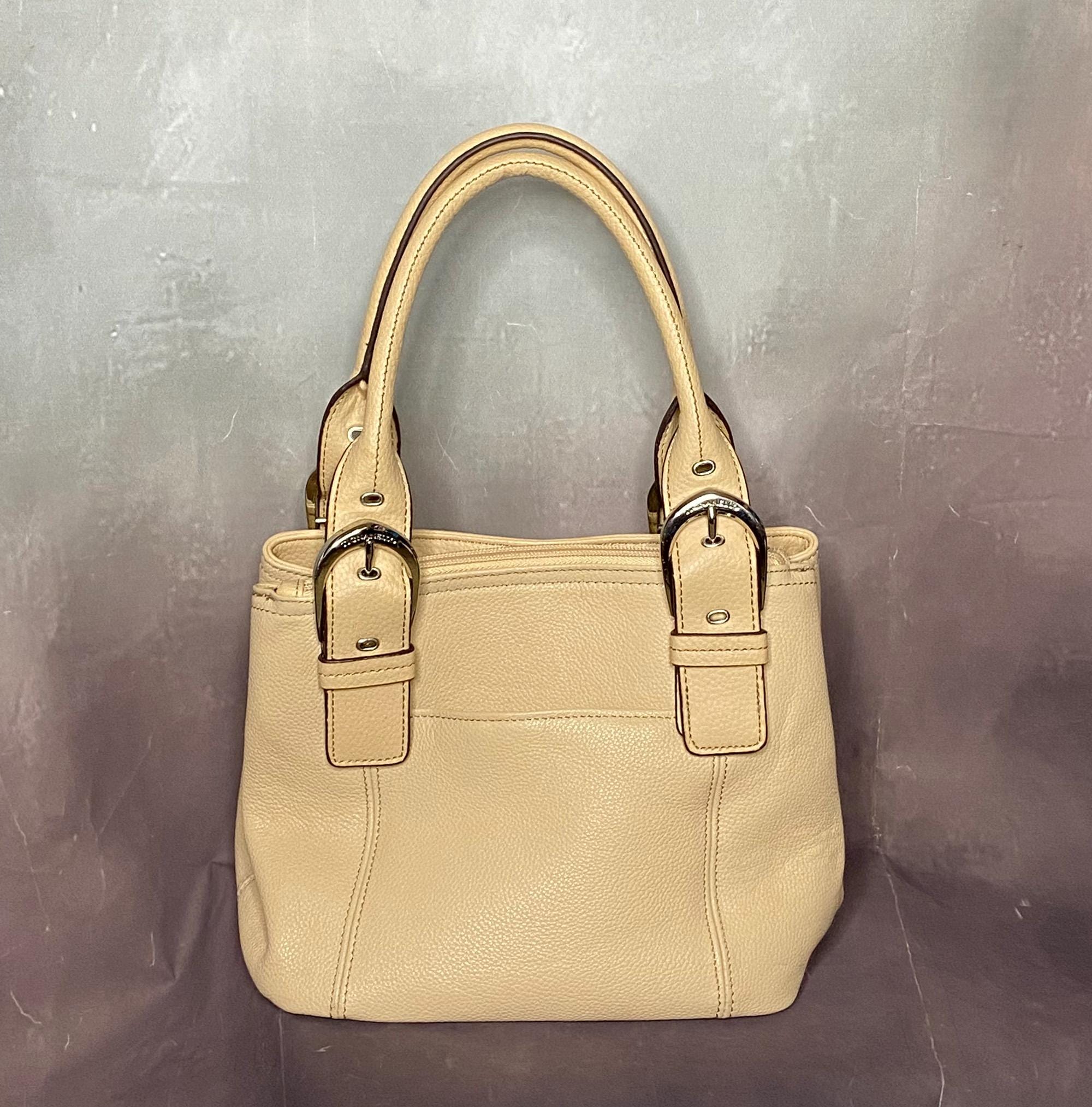 Tignanello ハンドバッグ Tignanello Leather Handbag Bag, Cream Leather Handbag