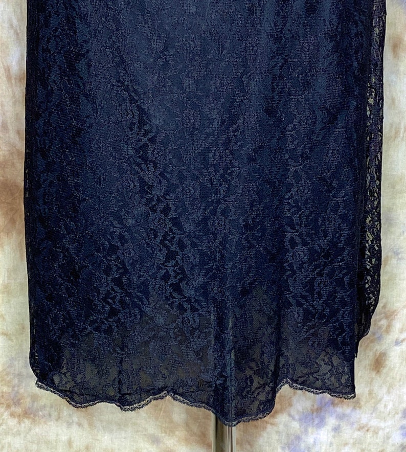 60's Black Lace Half Slip Val Mode Small Etsy