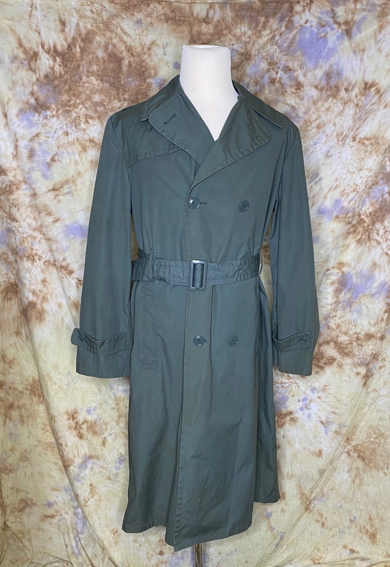 70's  Men's U.S. Army Trench Coat, Quarpel, Small… - image 2