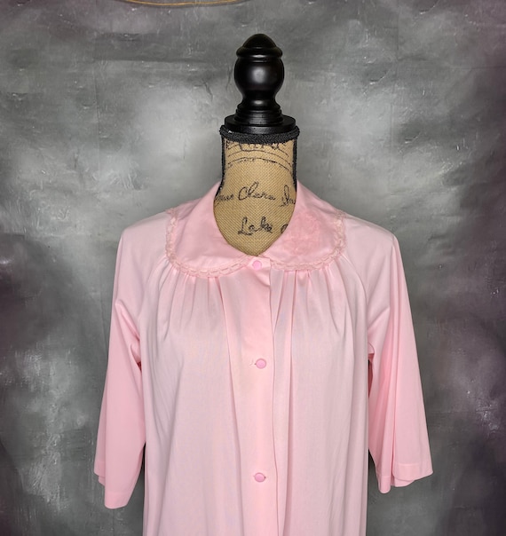 70's Vintage Womens Robe, Vintage Housecoat, Pink… - image 3