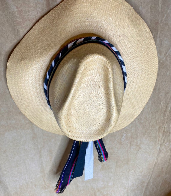 Women's Straw Hat, Vintage Straw Sun Hat, Straw W… - image 5