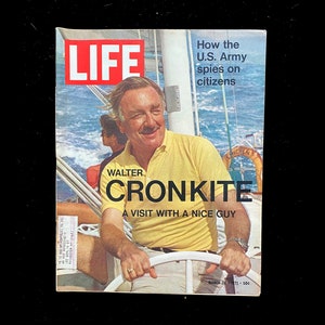 Vintage Life Magazine, March 26 1971 Issue, Walter Cronkite, Great White Sharks