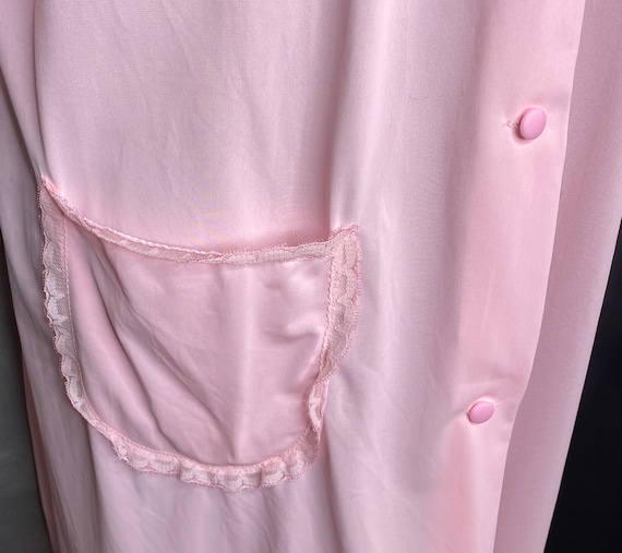 70's Vintage Womens Robe, Vintage Housecoat, Pink… - image 7