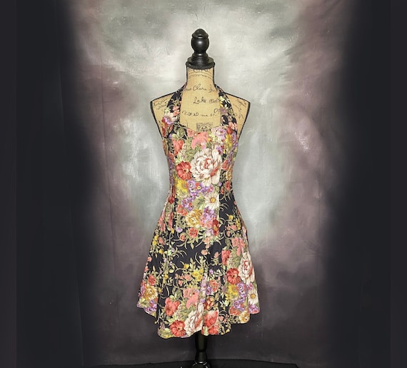 Halter fit and flare cocktail dress hot sale