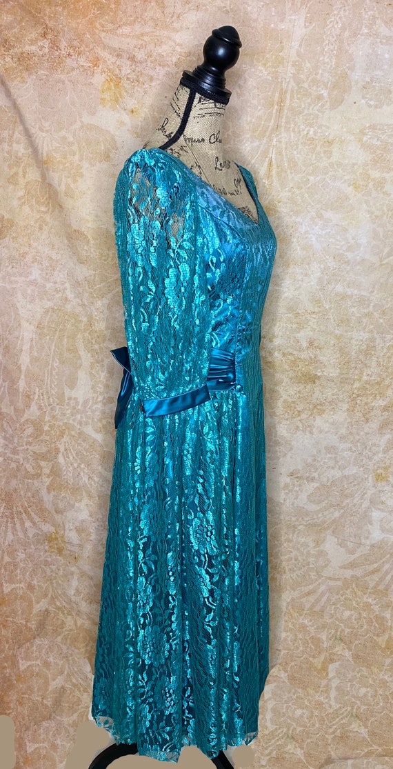 Vintage 80's Bridesmaid Dress, 80's Prom Dress, S… - image 5