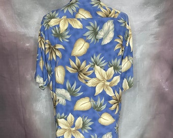 Chemise Hawaïenne Fleurie Pierre Cardin Taille M - Manches Courtes, Occasion Très Bon état