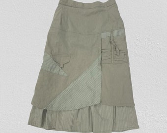 90s cargo skirt vintage maxi skirt khaki green skirt archive skirt