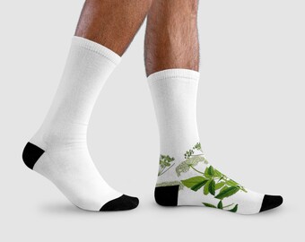 Crew Socks, Socken, Wildkräuter Socken, Wild Herbs, Funny Socks, Fun Socks, Happy Socks