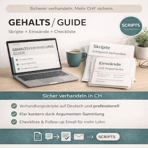Gehaltsverhandlung Schweiz (CH/DE) – Skripte & Antworten auf Einwände – Lohn verhandeln Guide (PDF)
