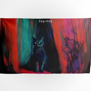 CAT WALL TAPESTRY, Two Size Options, Easy to Hang, Unique Designs