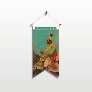 Mid Century Modern Wall Art, Fabric Wall Hanging and Tapestry
