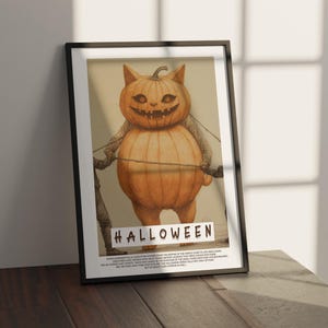 Decorazione murale di zucca di Halloween, decorazioni di Halloween, arte murale stampabile