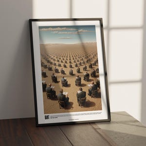 Framed WALL ART PRİNT, Office Decor Art Print, Modern Wall Decor, Illustrated Art Print, Abstract Wall Art, Size and Frame Options
