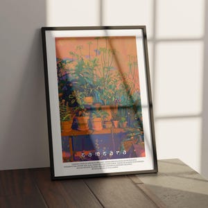 Arte murale con piante botaniche / Poster per amanti delle piante / Decorazione estetica verde per stanze da giardino interne per casa e ufficio - Opzione con cornice e dimensioni