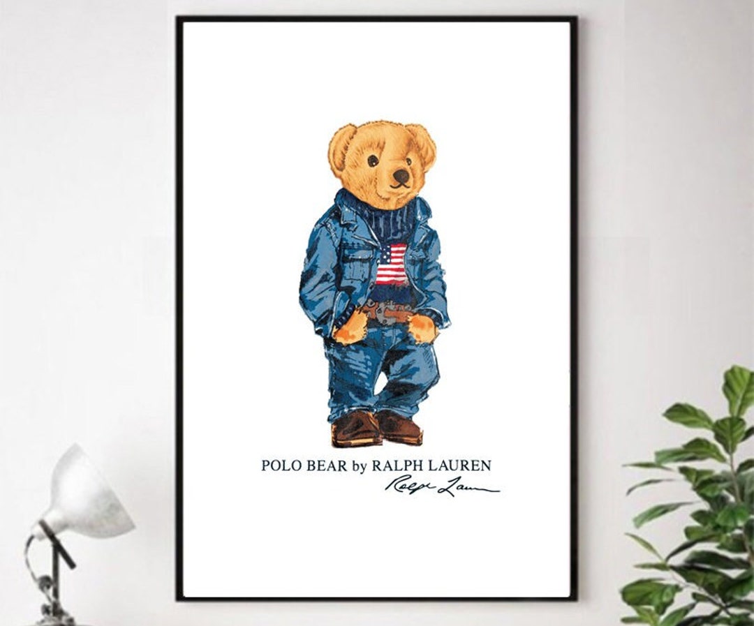Denim Bear Poster | Ralph Lauren | Polo Bear 24 X 36 - Etsy Denim Bear Poster | Ralph Lauren | Polo Bear 24 X 36 - Etsy