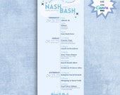 Nash Bash, Itinerary, Nash Bash Itinerary, Nashville Itinerary, Printable Itinerary, Blue Itinerary, Bachelorette Itinerary