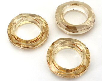 Swarovski kristallen ronde cosmic ring hanger, 30 mm doorsnede, keuze uit vier kleuren