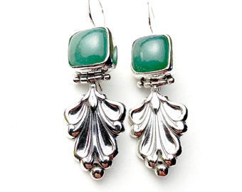 Cocktail Earrings with Green Aventurine