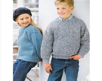 Kids crochet sweater pattern boys girls pdf