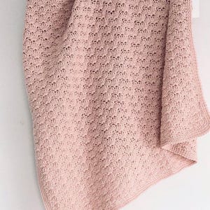 Easy crochet baby blanket pattern DK cotton PDF
