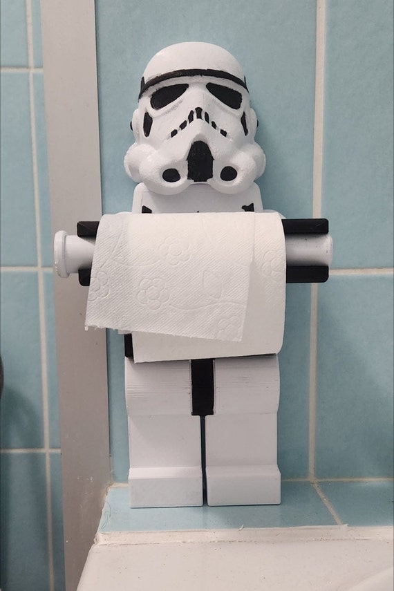 Toilet Paper Holder-LEGO Stormtrooper stand for bathroom Roll holder Wall  Mounted space-saving toilet holder accessory Minimalist Home gift