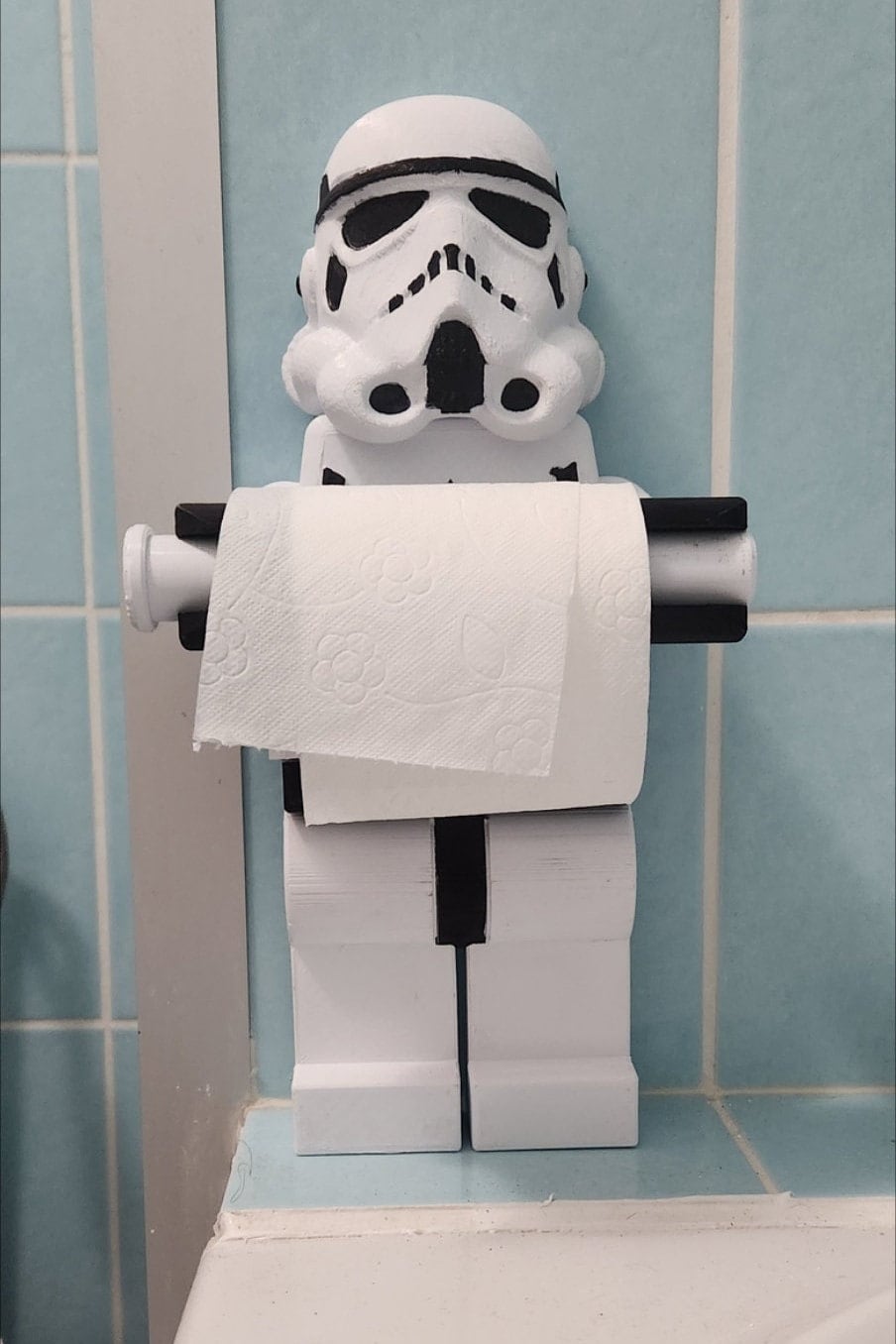 Toilet Paper Holder-LEGO Stormtrooper stand for bathroom Roll holder Wall  Mounted space-saving toilet holder accessory Minimalist Home gift