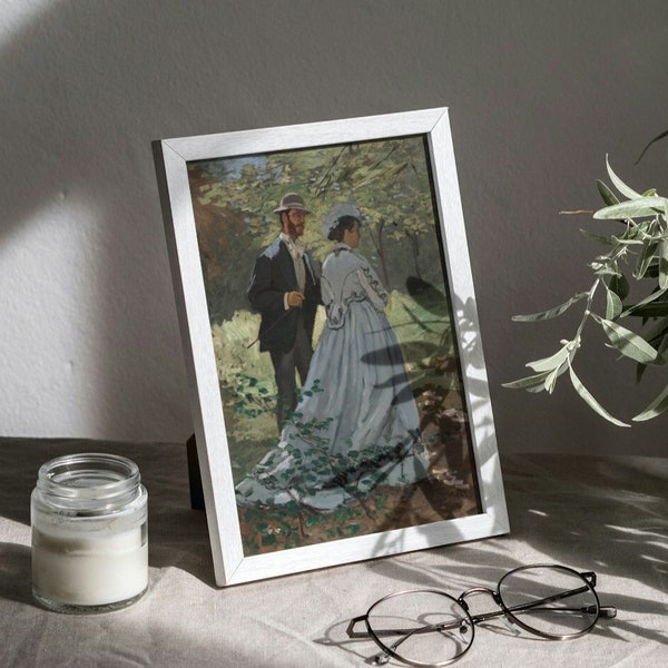 Matte Poster: "Bazille and Camille" by Monet, Impressionist Art Print, Perfect Home Decor Gift, Art Lover Present