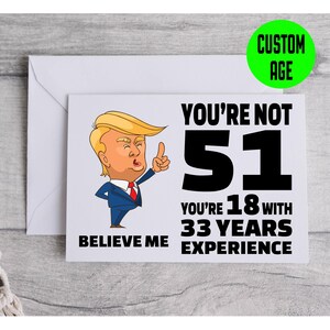 Funny 51st Birthday Card - 51st Birthday Card - Funny 51st Birthday Gift - 51st Birthday Gift - Custom Birthday Card