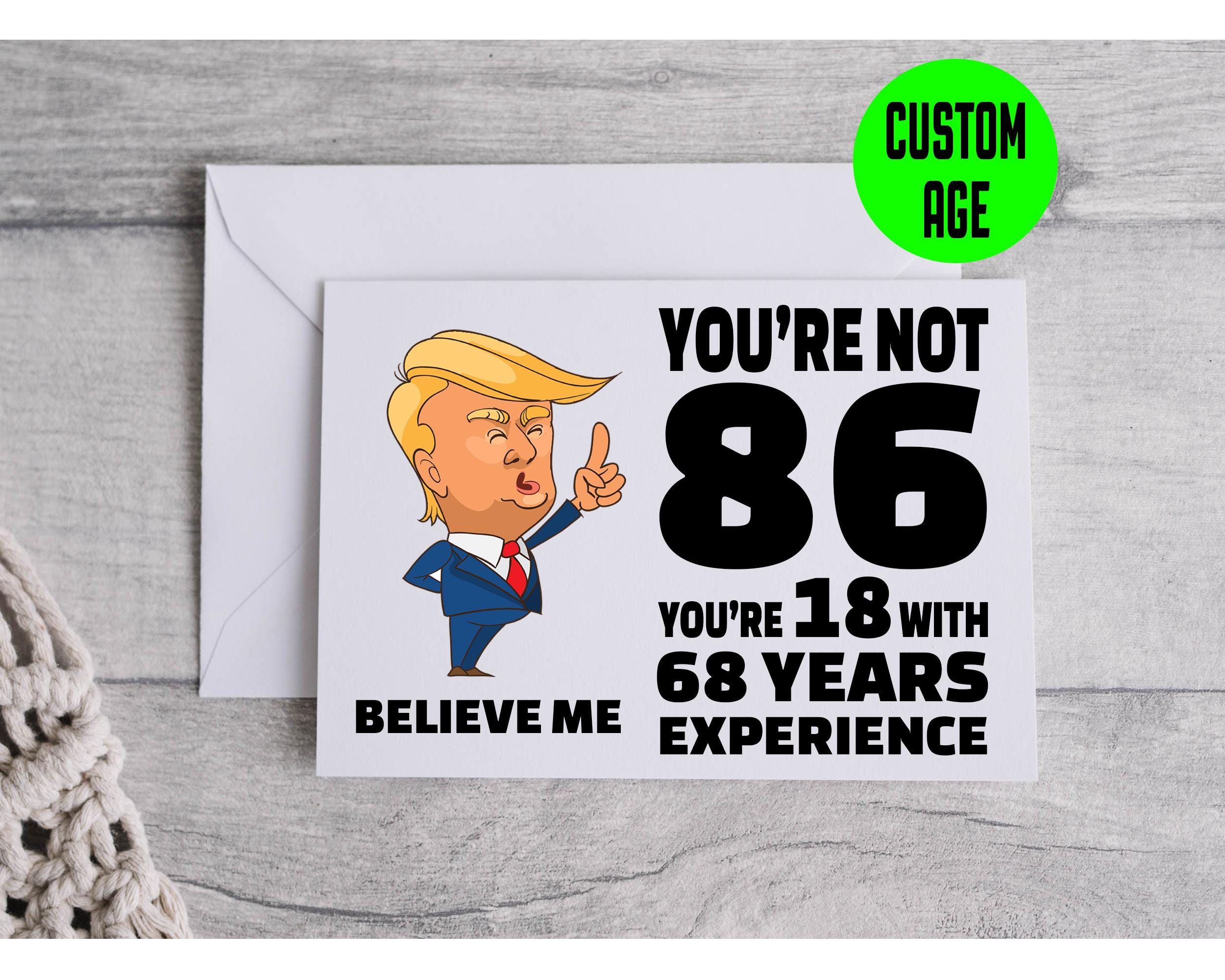 Funny 86th Birthday Card - 86th Birthday Card - Funny 86th Birthday Gift - 86th Birthday Gift - Custom Birthday Card