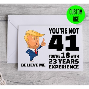 Funny 41st Birthday Card - 41st Birthday Card - Funny 41st Birthday Gift - 41st Birthday Gift - Custom Birthday Card