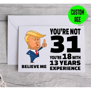 Funny 31st Birthday Card - 31st Birthday Card - Funny 31st Birthday Gift - 31st Birthday Gift - Custom Birthday Card