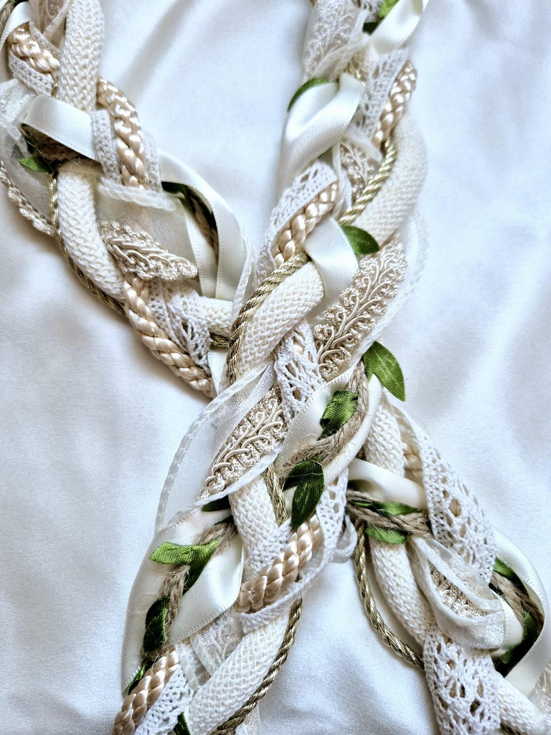 Boho Handfasting Braid – 8 Strands of Ribbon, Hemp, Velvet, Chiffon ...