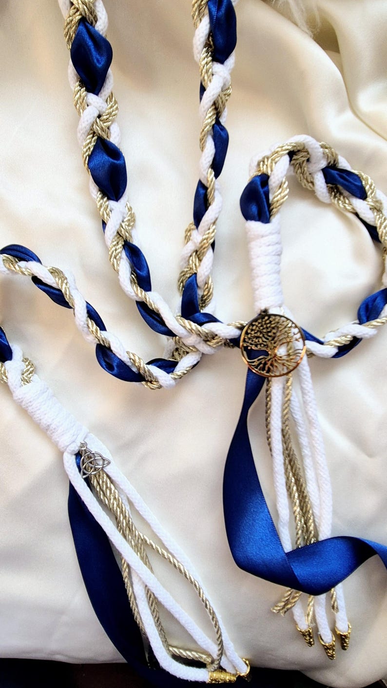 Celtic Rope Ribbon Handfasting Cord: Celtic Knot, Silk Ribbon & Organic Cotton - Etsy