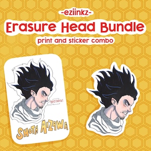 Bundel met print en sticker van Erasure Hero Academia!