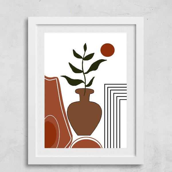 Vase Decor, Contemporary Art, Vase Painting, Vase Ceramic, Vase Flowers, Vase Poster, Wall Art, Digital Print, African Art, African Vase