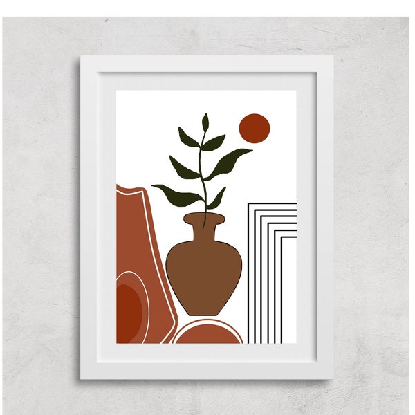 Vase Decor, Contemporary Art, Vase Painting, Vase Ceramic, Vase Flowers, Vase Poster, Wall Art, Digital Print, African Art, African Vase