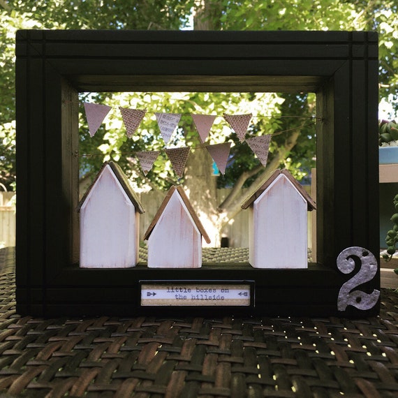 Little Boxes On The Hillside Tiny House Shrine Altered Art Etsy
