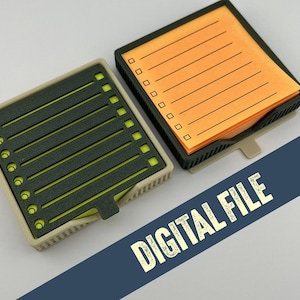 Sticky Note Holder 3D Printing File | Desk Organizer Digital Download